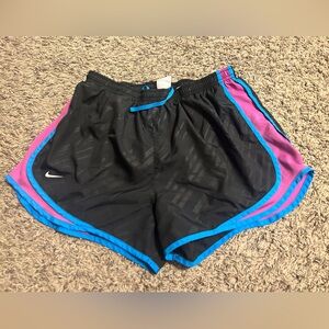 Nike Black Shorts with Blue and Pink Trim